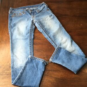 True Religion Light Blue Straight Leg Jeans